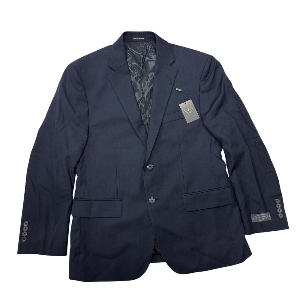 Pronto Uomo Platinum Blazer Mens 40S Navy Blue 100% Wool 2-Button Sport Coat NWT